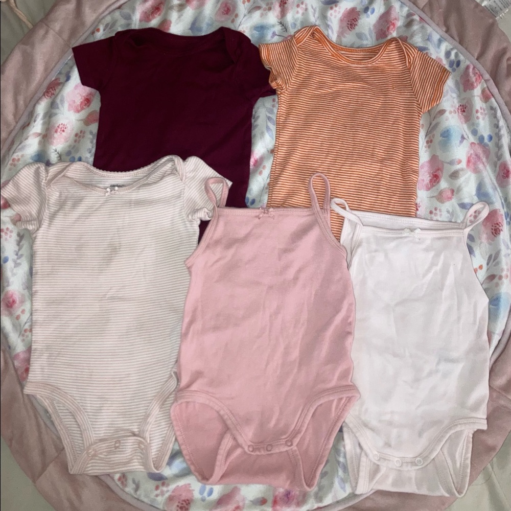Baby girl 6 month bodysuits and camisoles